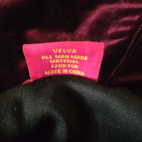 Catherine Malandrino Velva Over  Knee Boots Velvet  7.5 Heeled  Maroon Red EUC - Picture 11 of 16